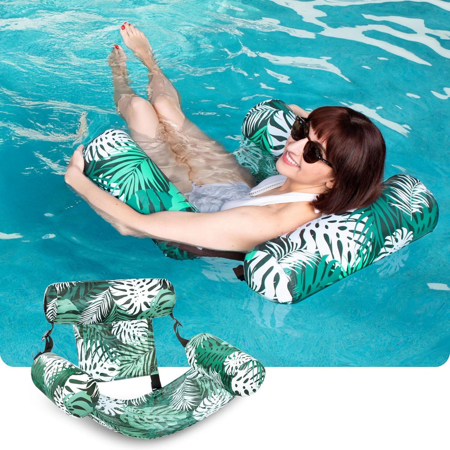Inflatable Pool Float Chair| Adults Pool Lounger for Pool, Lake & Beach
