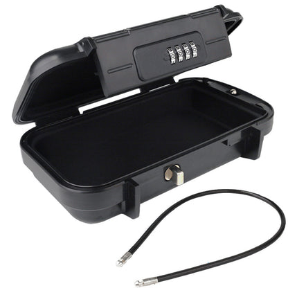 Portable Beach Lock Box — 4-Digit Combo Safe with Removable Steel Cable