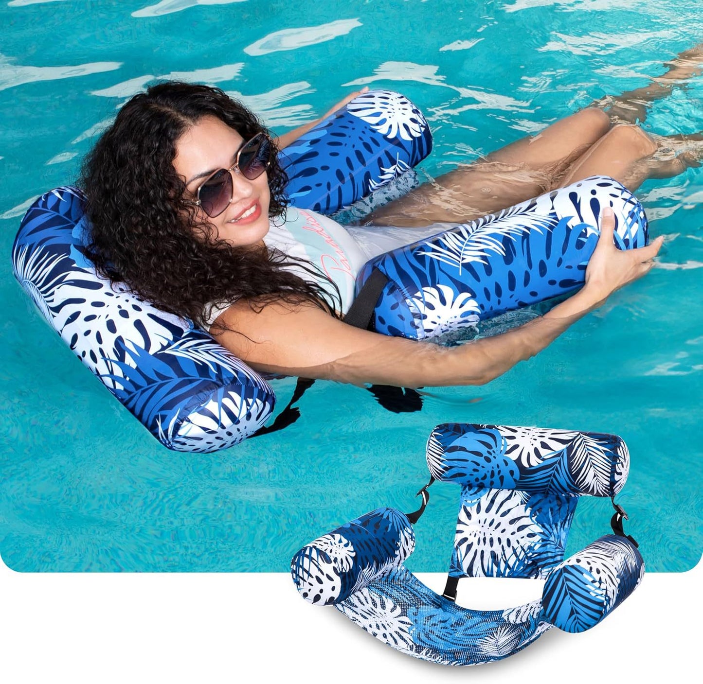 Inflatable Pool Float Chair| Adults Pool Lounger for Pool, Lake & Beach