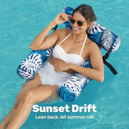 Inflatable Pool Float Chair| Adults Pool Lounger for Pool, Lake & Beach