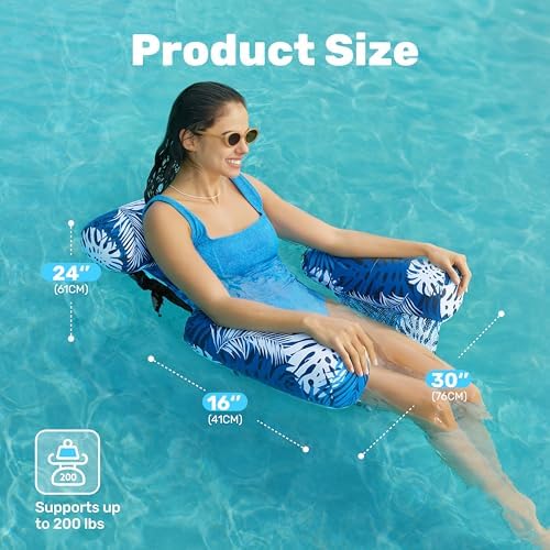 Inflatable Pool Float Chair| Adults Pool Lounger for Pool, Lake & Beach