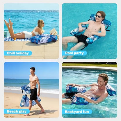 Inflatable Pool Float Chair| Adults Pool Lounger for Pool, Lake & Beach