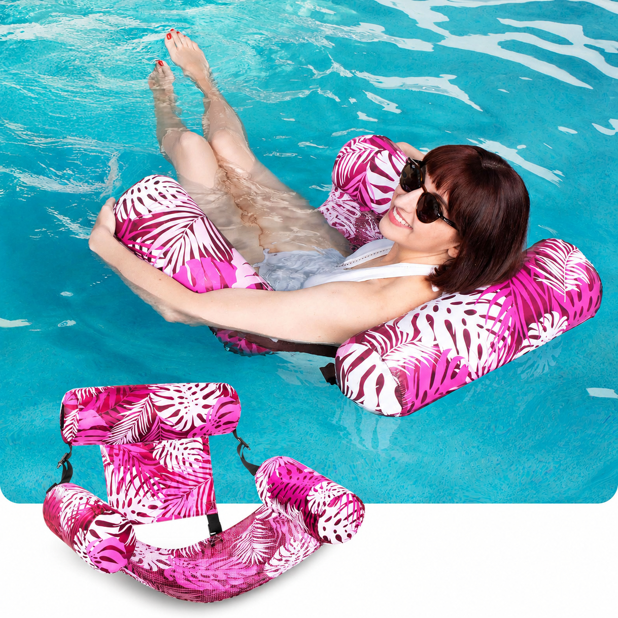 Inflatable Pool Float Chair| Adults Pool Lounger for Pool, Lake & Beach