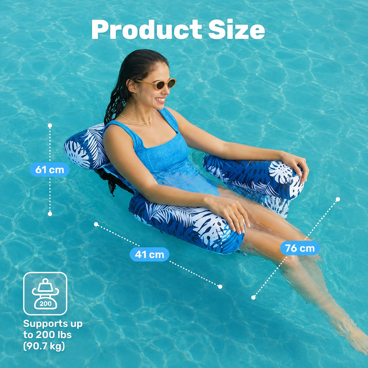 Inflatable Pool Float Chair| Adults Pool Lounger for Pool, Lake & Beach