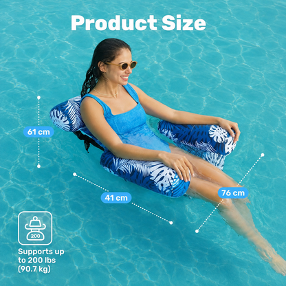 Inflatable Pool Float Chair| Adults Pool Lounger for Pool, Lake & Beach