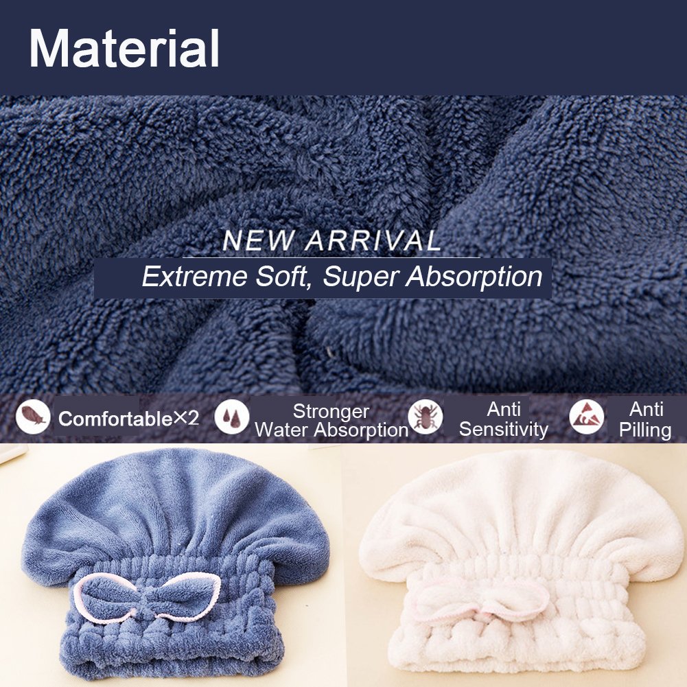 Microfiber Hair Drying Cap for Women