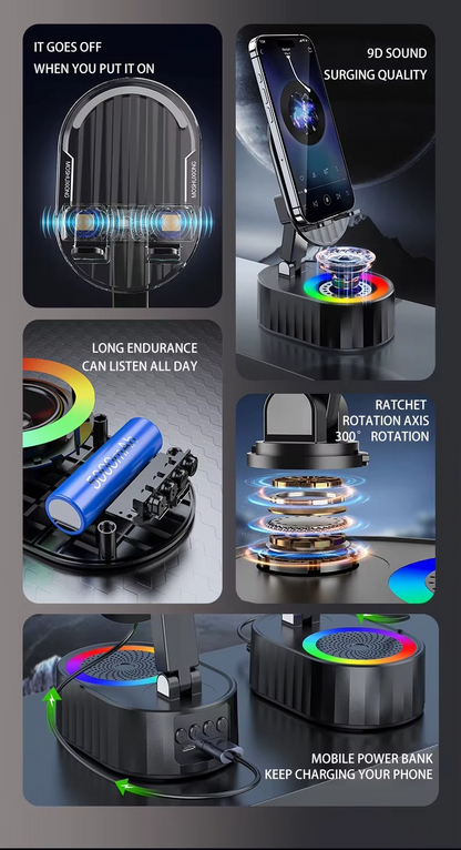 Portable Magnetic Induction Speaker Stand