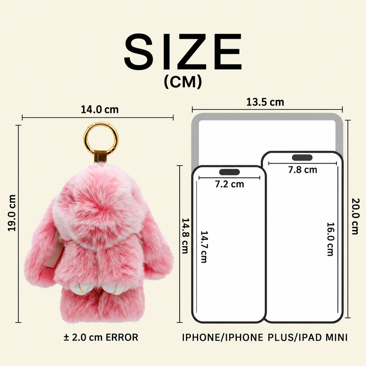 Handmade 15 cm Bunny Lulu Keychain