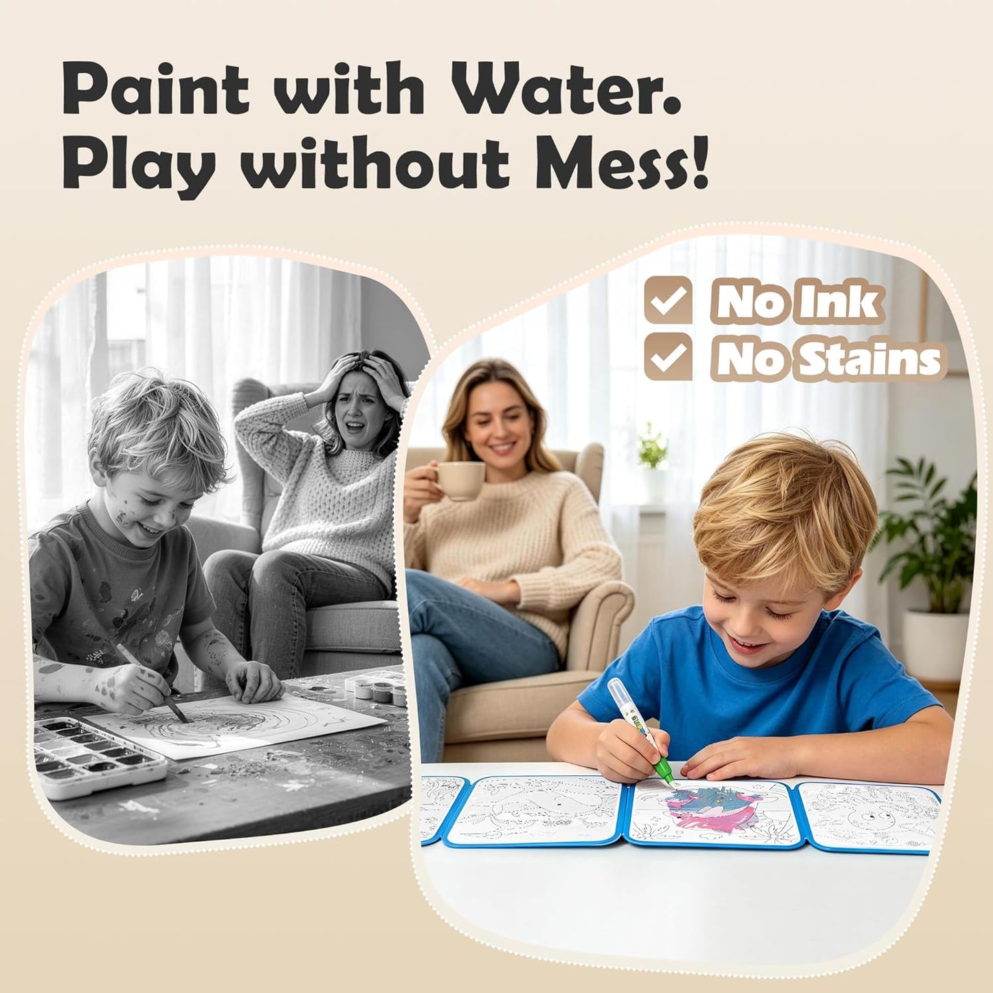 Reusable Water Coloring Books for Kids